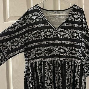 Black and white dress